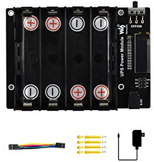 Waveshare Uninterruptible Power Supply UPS Module for Jetson Nano Stable 5V Power Output Multi Battery Protection Circuits