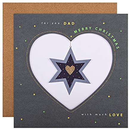 Hallmark Weihnachtskarte für Papa – klassisches 3D-Herz-Design