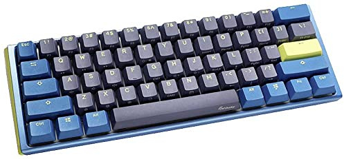 Ducky One 3 Daybreak - Mechanische Gaming Tastatur Deutsches Layout im Mini-Format (60% Keyboard) mit Cherry MX Silent Red Switches, Hot-Swap-fähig und RGB-Beleuchtung