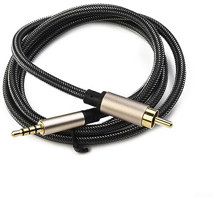 SPORTARC Digitales Koaxial-Audio-Videokabel, Stereo-Digital-Koaxialkabel, SPDIF-Cinch auf 3,5-mm-Klinkenstecker für HDTV für TV/Soundbar/Verstärker/Soundbox, 1 m