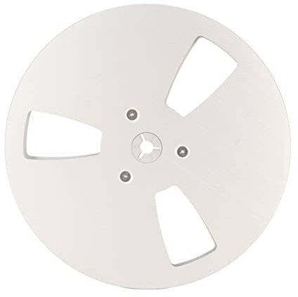 Carrete Vacío de 1/4 y 7 Pulgadas, Aleación de Aluminio con Diseño de 3 Orificios para Máquinas de Cinta Universales (Silver)