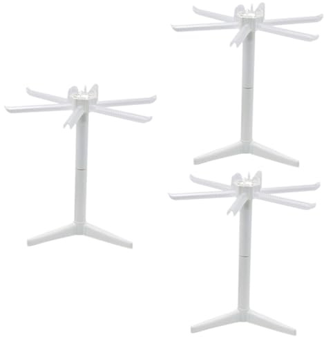 Ciieeo 3pcs Removable Noodle Drying Rack Spaghetti Dryer Stand for Fresh Pasta Drying Arms for Kitchen Use Space-saving Design White