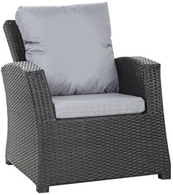 Setgarden® - Set di 4 Cuscini Relax per Mobili da Giardino – Imbottitura Confortevole e Morbida per Sedie, Poltrone e Divani, Resistente alle Intemperie (Grigio Chiaro)