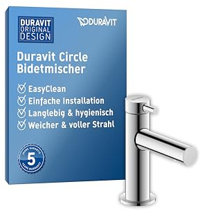 Duravit Circle Standventil (Auslauf Höhe 78 mm), Kaltwasser Waschtischmischer, Kaltwasserhahn Bad, Kaltwasserarmatur, Chrom