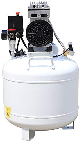 40L 110V Silent Oilless Air Compressor, 115psiPump, 165L/Min High Efficiency Vacuum