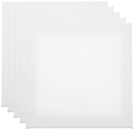 Grosse Toile Vierge 5 Pièces en Bois et Canvas pour Peinture | Panneaux de Peinture à L'huile, Planches à Dessin D'artiste, Tableau D'art, Rentrée Scolaire