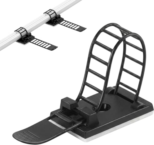 50pcs Verstellbare Kabel Clips für Ladekabel | 0.5-3cm Einstellbereich Kabelbinder Passt für 99% Kabel - Komfortables Organisiertes Büro Arbeitsumfeld - Schwarz
