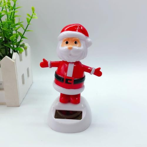 Décoration de Père Noël à énergie solaire qui danse sous la lumière du soleil (vieil homme moyen)