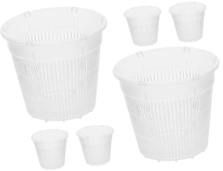 Milisten 6 Piezas Macetas De Plástico para Viveros Macetas para Orquídeas Contenedores Ventilados para Plantas De Jardín para Interiores