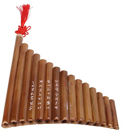 Fydun Pan Flute Bamboo 15 Pipes G Tone Pans Pipe Cse Traditionellt Musikinstrument för Familjer
