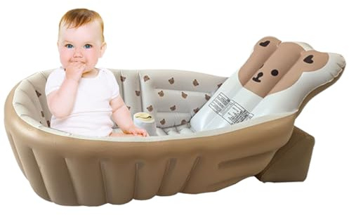Bañera Para Bebé Bañeras Inflables Portátiles Para Bebés | Asiento De Baño Ajustable, Bañera De Ducha Plegable Para Viajes Camping Playa