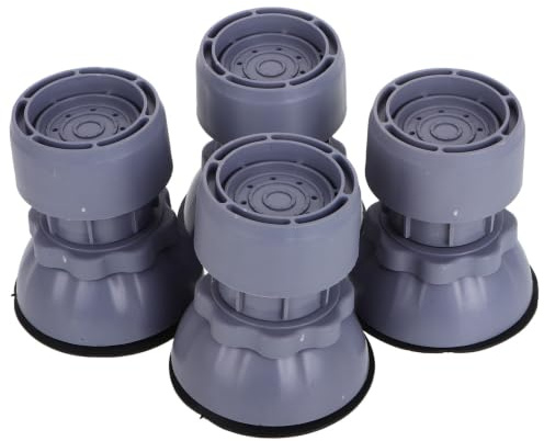 Gatuida Patins Anti-vibrations Pour Machine à Laver Et Réfrigérateur Réglables En Plastique Robuste Gris, Stabilisateurs Antidérapants Universels 4 Pièces Pour Protéger Sols Et Meubles