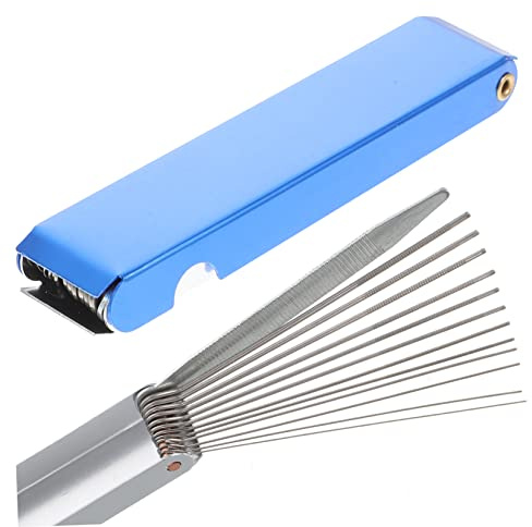 VOSAREA Kit de Nettoyage pour Buses de Soudure et Brûleur 4 Pièces Acier Inoxydable Boîte Aluminium, Outil Polyvalent pour Nettoyage Précis des Orifices de Gaz en Atelier et Camping