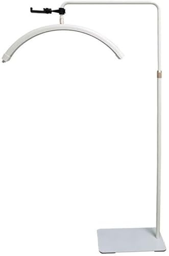 WLLWMYLY Lampada mezza luna estetica, Lampada extension ciglia, Con supporto per cellulare, adatto per la bellezza, Le sopracciglia, i tatuaggi e la cura del viso e della pelle, (Bianco, 50 watt)