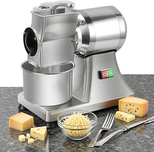 Dfdieratve Grattugia Elettrica, Professionale per Formaggio con Rullo in Acciaio, 40 kg/Ora per Grattugiare Formaggio, Pangrattato di Arachidi e Parmigiano