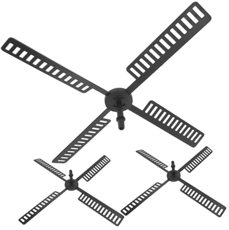 NOLITOY Pales D’éolienne en Plastique Solaire pour Jardin Extérieur, Lot de 3 Pièces, Accessoires Étanches pour Moulin à Vent Décoratif, Rotation Dynamique