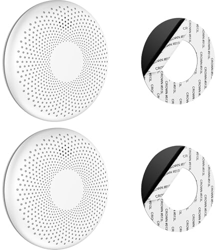 SAVS CS11 Kombinierter Rauch und CO Melder 2er-Pack – 10 Jahre Batterie – Rauchmelder und Kohlenmonoxid Melder - Extra dünnes Design – Kein LED-Licht – Montage ohne Bohren | 2er Set kombinierter Rauch- und CO-Melder mit 10-Jahres-Batterie, LED-frei, Montage ohne Bohren und großer Testtaste.