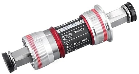 Zpengtai Movimento Centrale Perno Quadro Cuscinetto in Lega di Acciaio al Titanio Movimento Centrale Conico Quadrato ASSE Ti 119mm for Bici Pieghevole