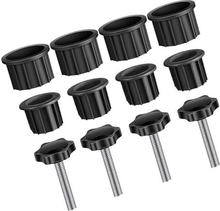JOINPAYA Cache-Anneaux de Trou pour Parasol de Terrasse 12 Pièces Plastique Résistant aux Intempéries Accessoires de Rechange pour Pied de Parasol Bouchons de Base Compatibles Tubes