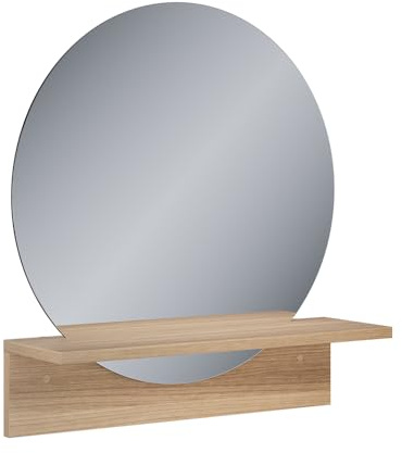Vicco Badezimmerspiegel Elyra, Goldkraft Eiche, 50 x 54.5 cm | mit Ablage, zur Wandmontage geeignet für den täglichen Gebrauch