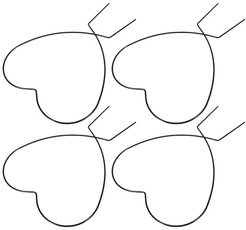 Healifty Lot de 4 Treillis en Fer de Cœur pour Plantes Grimpantes en Pot Support Robuste pour Petites Plantes D’intérieur Structure Compacte pour Appartement et Bureau Treillis ’intérieur