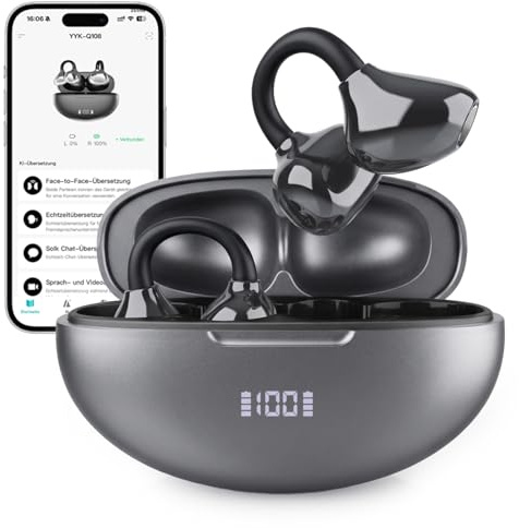 RAYGARD AI Translation Earbuds Real Time Ear Buds 154 Language with APP | 2026 Upgrade 5 in 1 Translator Headphones Wireless 80H Playtime Bluetooth 6.1 for Travel Business Meeting Learning, Black