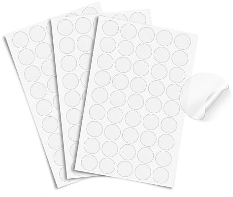 QWORK® 300 Stück Doppelseitige Klebepunkte Transparent Ø 20mm – Rückstandsfreie Klebepads für Party-Deko, DIY Basteln & Fotos – Wasserfeste Transparente Aufkleber Rund für Büro & Haushalt