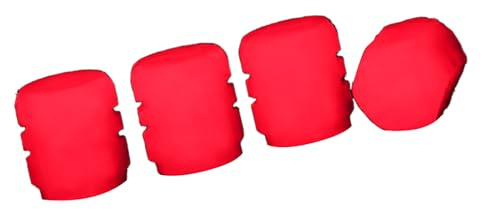 Akozon Leuchtendes Reifenventil, Fluoreszierende, Nachtleuchtende Düse für Auto, Fahrrad, Motorrad – Gummi, und Widerstandsfähig, Pink (Rot)