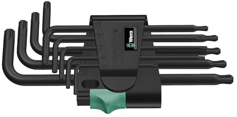 Wera 05024242001 967 PKL/9 TORX Winkelschlüsselsatz, Black Laser, 9-teilig, 9 Stück, One Size