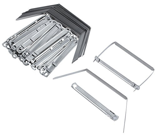 sourcing map 50 Sets 5,1 cm Blatt Kapazität Metall Papier Verschluss Silber Ton de