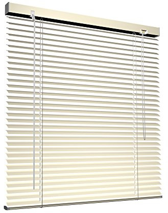 Victoria M. Aluminium Jalousie, 100 x 130 cm, Creme, Jalousie ohne Bohren, inkl. Klemmclips