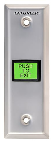 Seco-Larm Enforcer Slimline Push-to-Exit Plate, Illuminated with Timer (SD-7103GC-PTQ)