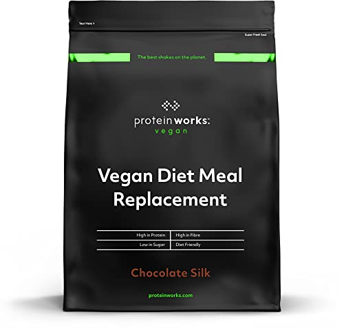 Protein Works Vegan Diät Mahlzeitenersatz | Chocolate Silk | 100% pflanzlich | Erschwinglich, gesund und schnell | Mahlzeitersatz-Shake| 1kg