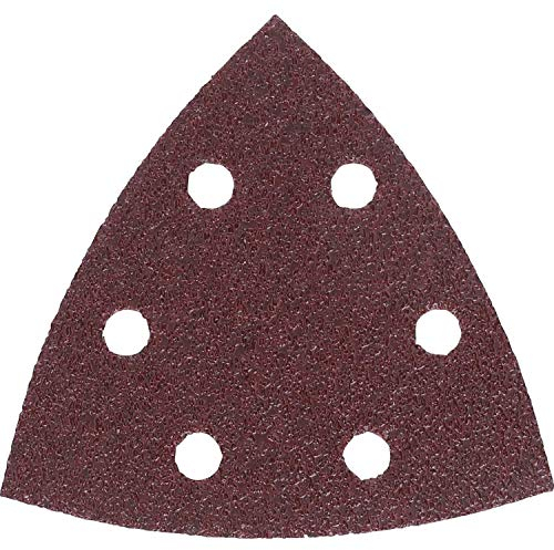 Bosch 5x PRO Paint on Wood and Hardwood F460 Sanding Sheet for Multitools (for Paint on wood, Hardwood, Ø 93x93 mm, Grit 80, Professional Accessory Multitool, Delta Sander)