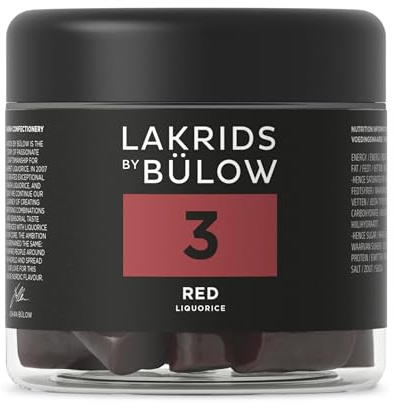 LAKRIDS BY BÜLOW - 3 - Red - 150g - Vegane Gourmet Lakritze aus Dänemark - Glutenfrei & ohne Gelatine - Dose aus 100% recyceltem PET