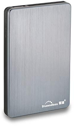 Blueendless 160Go Disque Dur Externe Portable avec USB 3.0 pour Ordinateur de Bureau et Portable 6,3 cm 160Go Gris