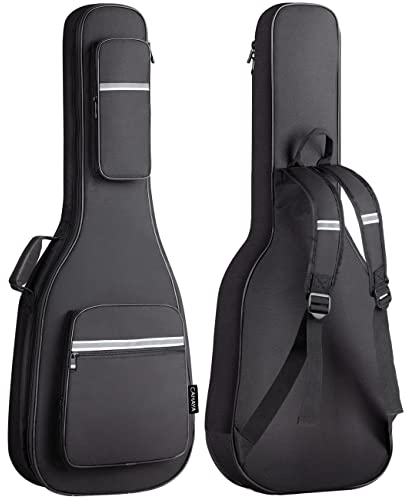 CAHAYA Borsa Chitarra Elettrica Custodia per Chitarra Elettrica Imbottita da 12mm con 6 Tache per Accessori e Strisce Riflettente