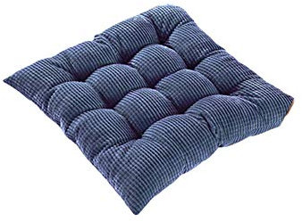 GUOCU 1er Set Quadrat Stuhlkissen mit Bänder,Plüsch Tatami Bodenkissen Bequeme Stuhlauflage Sitzkissen für Stühle Indoor-Outdoor,Booster Sitzpolster für Bürostuhl Gartenstuhl Esszimmerstuhl J 40x40CM