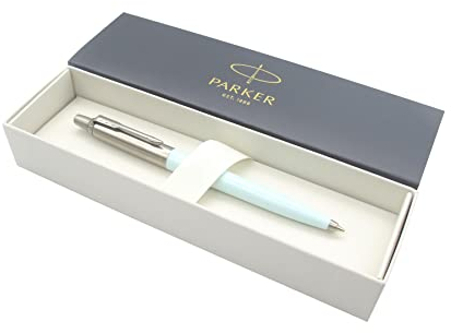 Parker Pen Jotter Premium-Kugelschreiber, Finish, Retro-Kollektion, blaue Tinte, Geschenkbox (Arktisches blaues Pastell, 1 Anzahl (1 Stück))