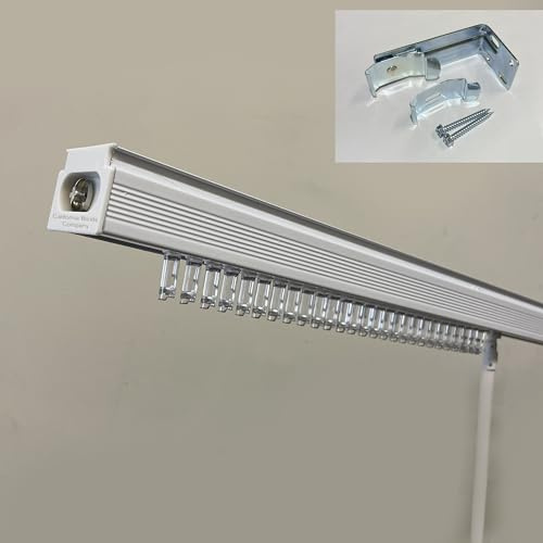 Vertical Blind Headrail Replacement Track – Custom Size to Your Size - Stack, and Control Type - Complete with Metal Brackets and Hardware (78 inches)