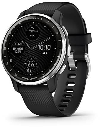 Garmin D2™ Air X10, Touchscreen Aviator Smartwatch mit GPS, Luftfahrtwetter, Anruf und SMS, Gesundheit und Wellness Funktionen und mehr, Schwarz