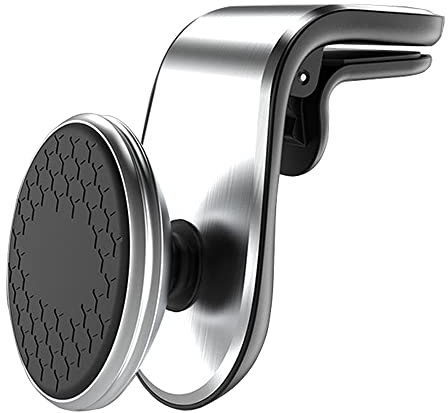 Kinizuxi KFZ Handyhalterung Auto Magnet Lüftung-Universal 360° Handyhalter Auto Zubehör mit 5 Starke Handy Magnethalterung Auto Kompatibel für iPhone Samsung Huawei Smartphone(Silber)