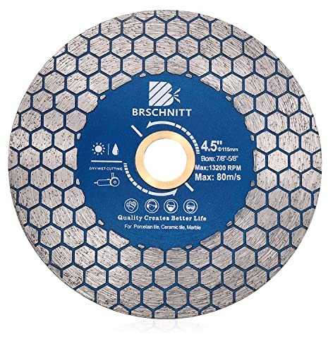 Diamant Trennscheibe 115mm - BRSCHNITT Doppelseitig zum Schneiden und Schleifen Granit Marmor Fliese Natursteine.