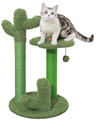 ACSUZ Katze Kletterrahmen Kaktus Haustier Katzenspielzeug Mit Ball Katze Kratzer Nach Baum Spielzeug Katze Jumping Training Spielzeug Schutz Möbel