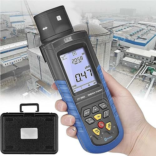 DPDZSW Contatore Geiger, Rilevatore di Radiazioni Multifunzione,Radiazioni Ambientali α, β, γ, χ Rilevatore di Radiazioni Nucleari,Rilevatore di Radiazioni Elettromagnetiche con Display a LED