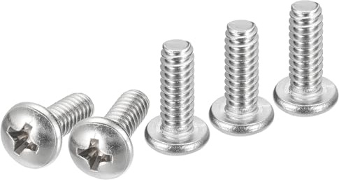 DTGN Pan Head Maschinenschrauben #10-24x1/2 304 Edelstahl 50 Stück | Phillips-Antrieb, UNC Vollgewinde, helle Oberfläche, Schrauben Bolzen Set