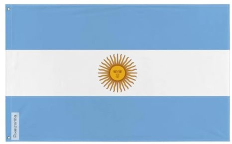 Bandera de Argentina en varios tamaños 100% poliéster Imprimir con doble dobladillo 60x90cm 1. Sin ojales