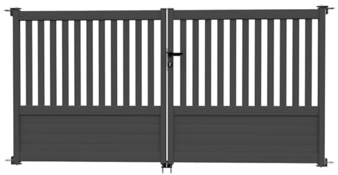 Portal de kit batiente semicalado de aluminio – Seguridad, estilo, facilidad de montaje e instalación – H 1,5 m y L 3 m (entrega gratuita)