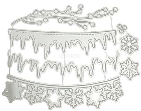 Schneeflocken-Stanzformen für Kartenherstellung, Stechpalmen-Stanzformen aus Metall für Papier, Scrapbooking, DIY-Schablonen für Album, Party, Hochzeit, Festivals, Dekoration