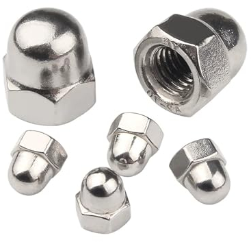 Sechskant-Hutmuttern aus Edelstahl 316 A4 M3 M4 M5 M6 M8 M10 M12 M14 in Marinequalität, metrisch, dekorative Sechskant-Hutmuttern(M8 x5Pcs)